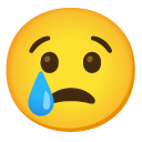 płacząca twarz — emotka w stylu Google (Android), Noto Emoji