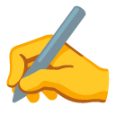pisząca dłoń — emotka w stylu Google (Android), Noto Emoji