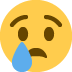 płacząca twarz — emotka w stylu X (Twitter), Twemoji