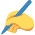pisząca dłoń — emotka w stylu X (Twitter), Twemoji