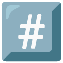 klawisz: # — emotka w stylu Google (Android), Noto Emoji