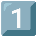 klawisz: 1 — emotka w stylu Google (Android), Noto Emoji