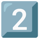 klawisz: 2 — emotka w stylu Google (Android), Noto Emoji