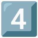 klawisz: 4 — emotka w stylu Google (Android), Noto Emoji