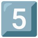 klawisz: 5 — emotka w stylu Google (Android), Noto Emoji