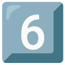 klawisz: 6 — emotka w stylu Google (Android), Noto Emoji