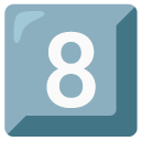 klawisz: 8 — emotka w stylu Google (Android), Noto Emoji
