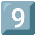 klawisz: 9 — emotka w stylu Google (Android), Noto Emoji