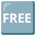 przycisk FREE — emotka w stylu Google (Android), Noto Emoji