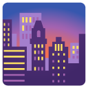 miasto o zmierzchu — emotka w stylu Google (Android), Noto Emoji