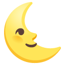 ostatnia kwadra księżyca z twarzą — emotka w stylu Google (Android), Noto Emoji