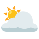 słońce za chmurą — emotka w stylu Google (Android), Noto Emoji