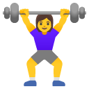 kobieta podnosząca ciężary — emotka w stylu Google (Android), Noto Emoji