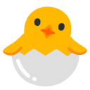 wykluwające się kurczątko — emotka w stylu Google (Android), Noto Emoji