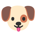 głowa psa — emotka w stylu Google (Android), Noto Emoji