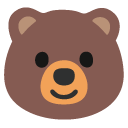 głowa niedźwiedzia — emotka w stylu Google (Android), Noto Emoji