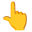 dłoń z palcem wskazującym w górę — emotka w stylu Google (Android), Noto Emoji