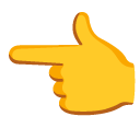 dłoń z palcem wskazującym w lewo — emotka w stylu Google (Android), Noto Emoji