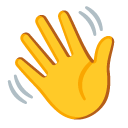 machająca dłoń — emotka w stylu Google (Android), Noto Emoji