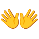 otwarte dłonie — emotka w stylu Google (Android), Noto Emoji