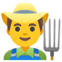 mężczyzna rolnik — emotka w stylu Google (Android), Noto Emoji