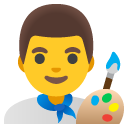 mężczyzna artysta — emotka w stylu Google (Android), Noto Emoji