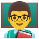 mężczyzna nauczyciel — emotka w stylu Google (Android), Noto Emoji