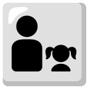rodzina: mężczyzna i dziewczynka — emotka w stylu Google (Android), Noto Emoji