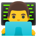 mężczyzna technolog — emotka w stylu Google (Android), Noto Emoji