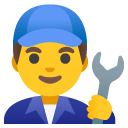 mężczyzna elektryk — emotka w stylu Google (Android), Noto Emoji