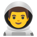 mężczyzna astronauta — emotka w stylu Google (Android), Noto Emoji