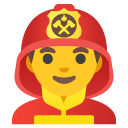 mężczyzna strażak — emotka w stylu Google (Android), Noto Emoji