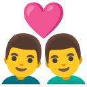 para z sercem: mężczyzna i mężczyzna — emotka w stylu Google (Android), Noto Emoji