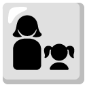 rodzina: kobieta i dziewczynka — emotka w stylu Google (Android), Noto Emoji