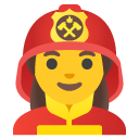 kobieta strażak — emotka w stylu Google (Android), Noto Emoji