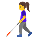 kobieta z białą laską — emotka w stylu Google (Android), Noto Emoji
