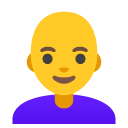 kobieta: łysy — emotka w stylu Google (Android), Noto Emoji