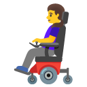 kobieta na elektrycznym wózku inwalidzkim — emotka w stylu Google (Android), Noto Emoji