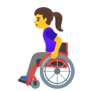 kobieta na wózku inwalidzkim — emotka w stylu Google (Android), Noto Emoji