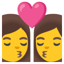 pocałunek: kobieta i kobieta — emotka w stylu Google (Android), Noto Emoji