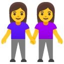 kobiety trzymające się za ręce — emotka w stylu Google (Android), Noto Emoji