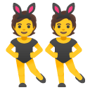 osoby z uszami królika na przyjęciu — emotka w stylu Google (Android), Noto Emoji