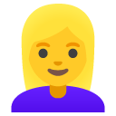 blondynka — emotka w stylu Google (Android), Noto Emoji