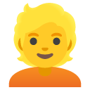 osoba z włosami blond — emotka w stylu Google (Android), Noto Emoji