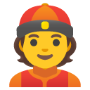 osoba w chińskiej czapce — emotka w stylu Google (Android), Noto Emoji