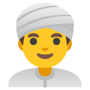mężczyzna w turbanie — emotka w stylu Google (Android), Noto Emoji