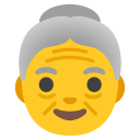 starsza kobieta — emotka w stylu Google (Android), Noto Emoji