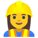 kobieta budowlaniec — emotka w stylu Google (Android), Noto Emoji