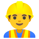 mężczyzna budowlaniec — emotka w stylu Google (Android), Noto Emoji
