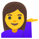 kobieta z wystawioną dłonią — emotka w stylu Google (Android), Noto Emoji